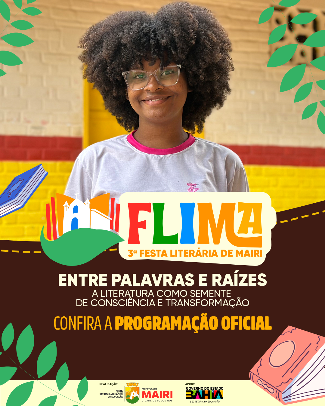 FLIMA 2025: confira a programação oficial da 3ª Festa Literária de Mairi